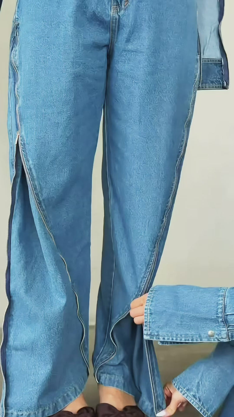 Modular Zip Denim Transformable Jeans - N SOF